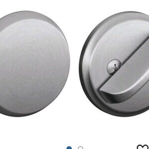 SCHLANGE Residential Keyless One Side Deadbolt W Exterior Plate SatinChrome READ